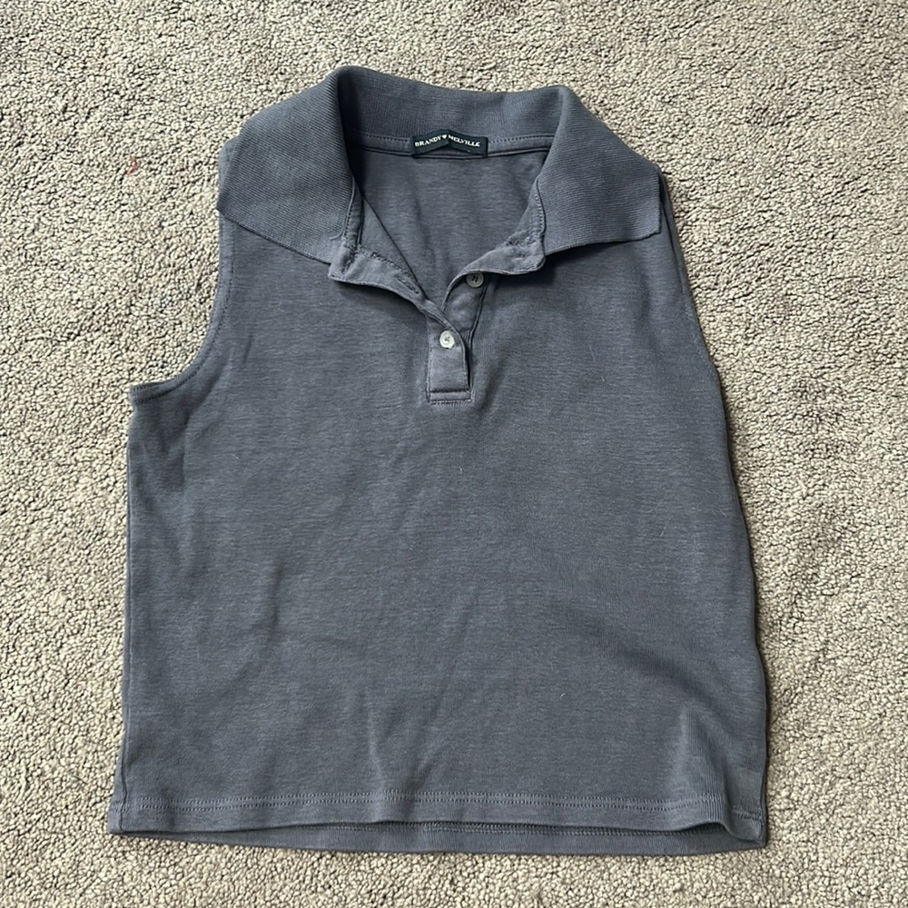 Brandy Melville collared polo tank top